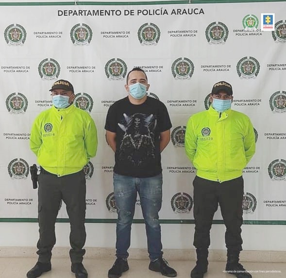 Ánderson Mateus Mantilla, alias Cúcuta, fue capturado por su presunta participación en el homicidio de líder comunal en Arauca.